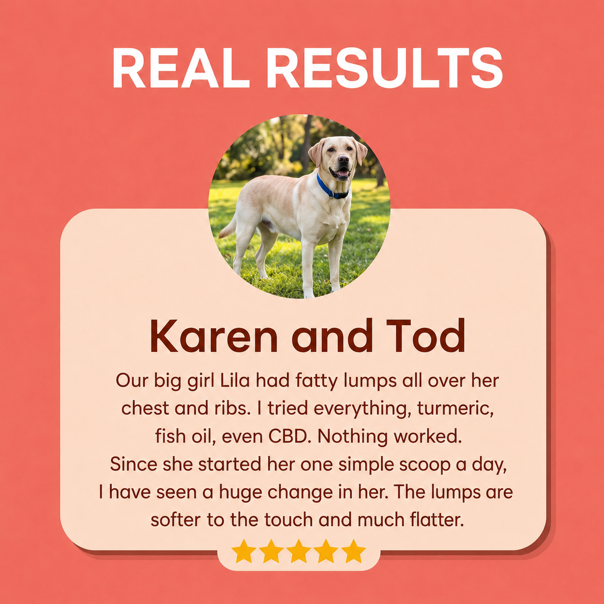 add this blend to your dog's food daily and watch those lumps shrink naturally!